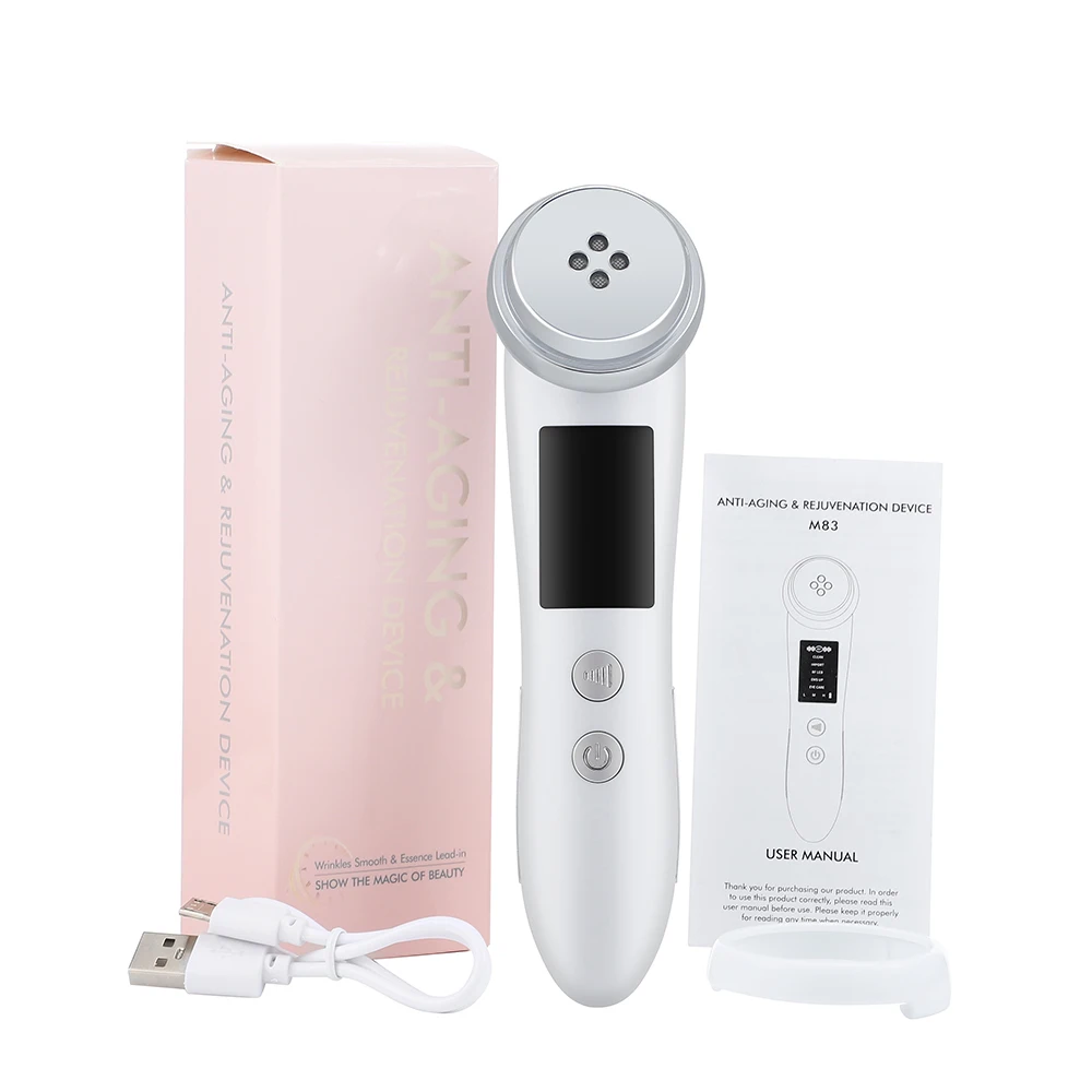 EMS RF Facial Massager Face Lifting Deep Cleaning LED Light Skincare Skin Tighten Firming Skin Care Beauty Device Eye Care