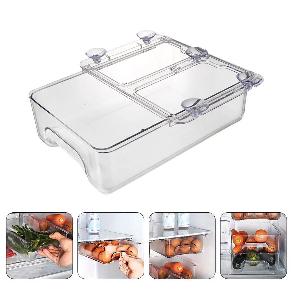 

1Pcs Refrigerator Storage Box Drawer-Type Egg Container Stackable Food Preservation Holder Household Kitchen Crisper