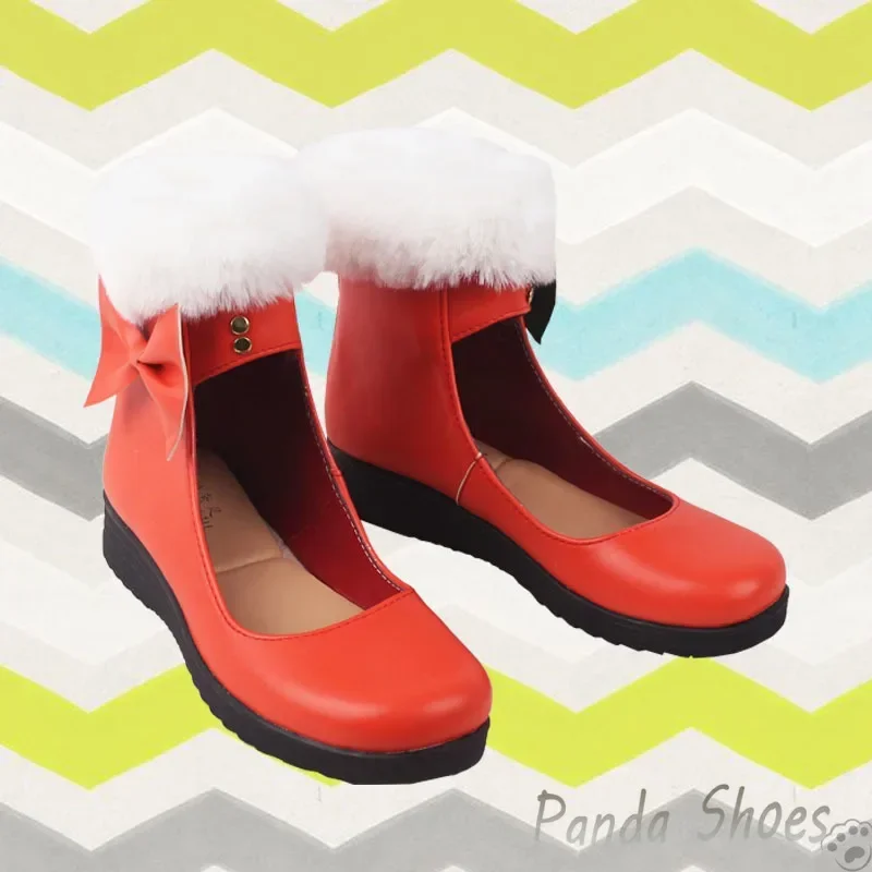 Bungo Stray Dogs Izumi Kyoka Scarpe Cosplay Gioco Anime Stivali pelosi rossi BSD Costume Cosplay Prop Scarpe per Con Festa di Halloween