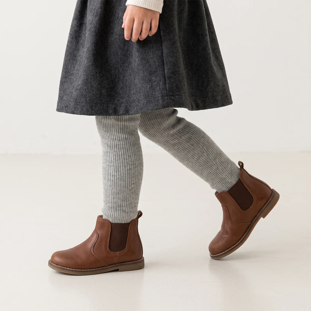 2 PCS Little Girls Extra Inner Fleece Lined Tights, Versatile Knit Thermal Pantyhose for Fall & Winter