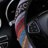 Linen Boho Steering Cover 2