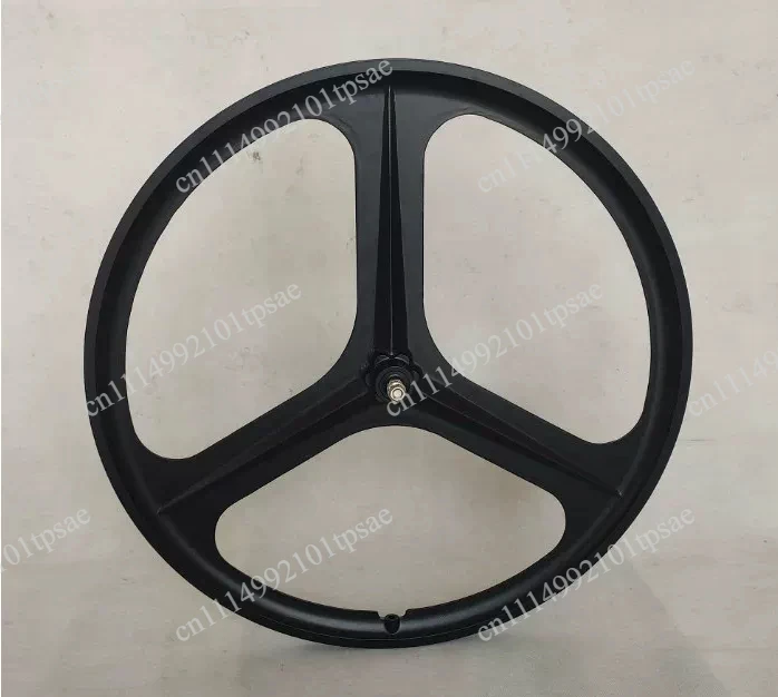 700C Fixed Gear Tri-spoke Integrated Wheel Set, Complete Front & Rear Wheels for Fixed Gear Bikes, Lightweight Cycling Parts