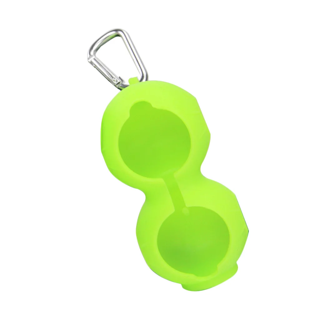 

3Pcs Silicone Golf Ball Holder Portable Protective Covers Keychain Easy Storage Carry Resistant to Falling Texture Red Blue