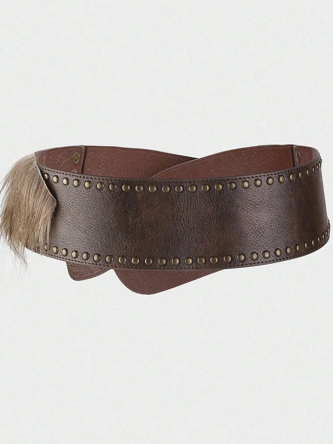 HERSHINE 1 قطعة المرأة كبيرة الحجم خمر الدنيم حزام عريض برشام الديكور بولي حزام حزام جلد أفخم النمط الغربي البوهيمي نمط #5