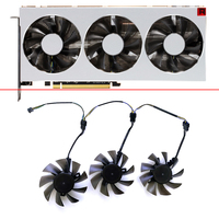 3pcs Cooling Fan 75MM DIY 4PIN FD7010H12S For Amd Xfx Radeon VII Graphics Video Card Fan