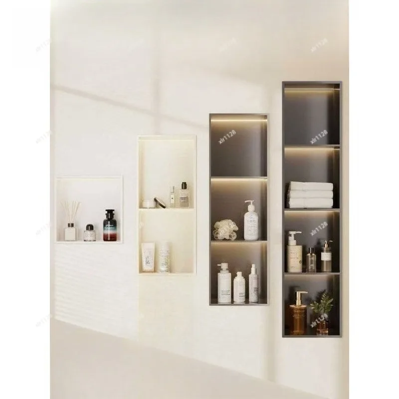 Aluminum Alloy Embedded Wall Niche Stainless Steel Inset Shelf for Bathroom Shower Room Decoration