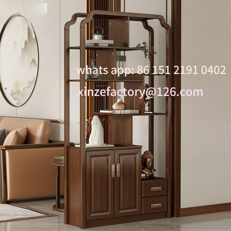 

Customizable Wood Home Partition Room Cabinet Living Room Screen Door Shoe Cabinet Integrated Household Entrance Hall Cabinet