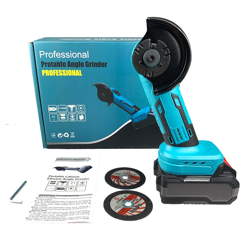 

High Quality 3in Mini Cordless Angle Grinder Lithium Electric Household Battery Handheld Tool Industrial DIY Grade Brushless