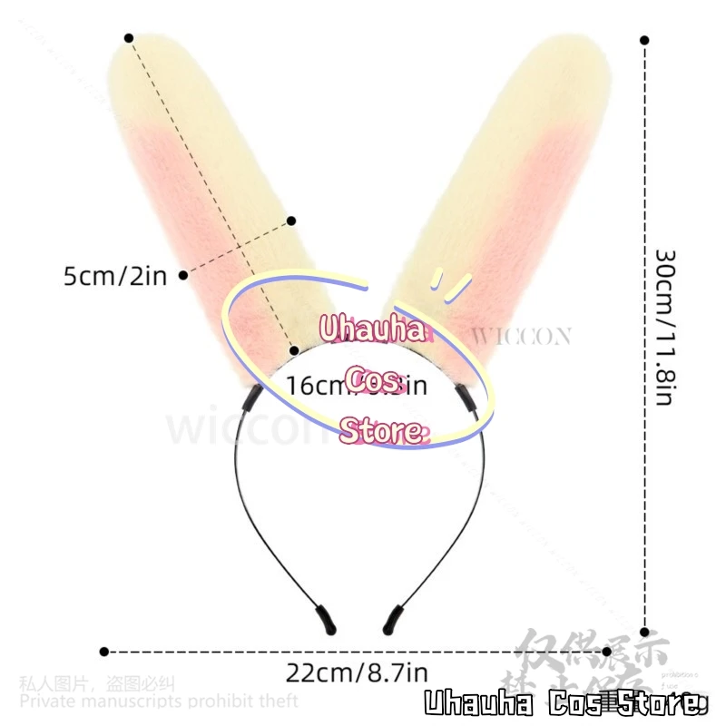 Anime Kawaii Cosplay Furry Animal Costume Furrysuit Rabbit Cat Ears Headwear Lolita Headband Accessory Girls JK DK Customized