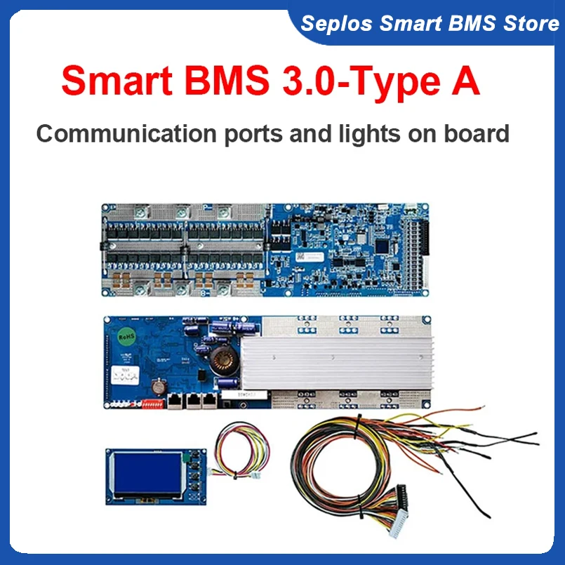 Seplos Battery Management Systems BMS 100A/150A/200A 24V/48V BMS Lithium Battery Protection with LCD Screen Integrated Circuits