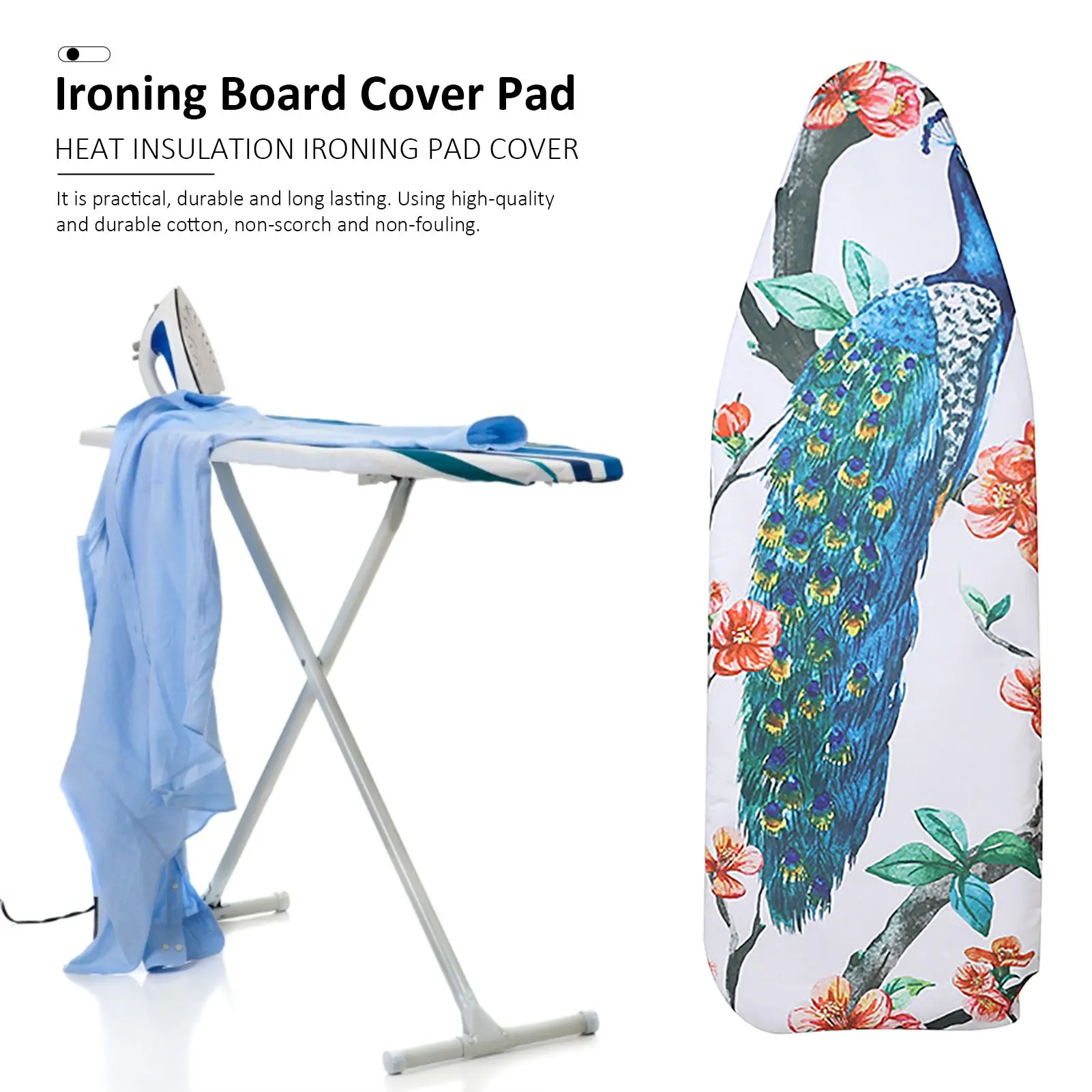 5 Styles Home Ironing Board Cover 140 X 50 Cm Washable Non Slip Heat Insulation Ironing Pad Cover