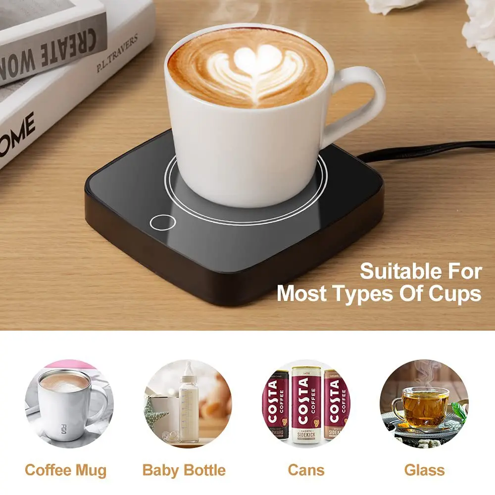 Xiaomi Coffee Mug Warmer Cup Heater 3 Gear Temperatures Beverage Cup Warmer Heating Coaster Plate Pad for Cocoa Tea Water Milk