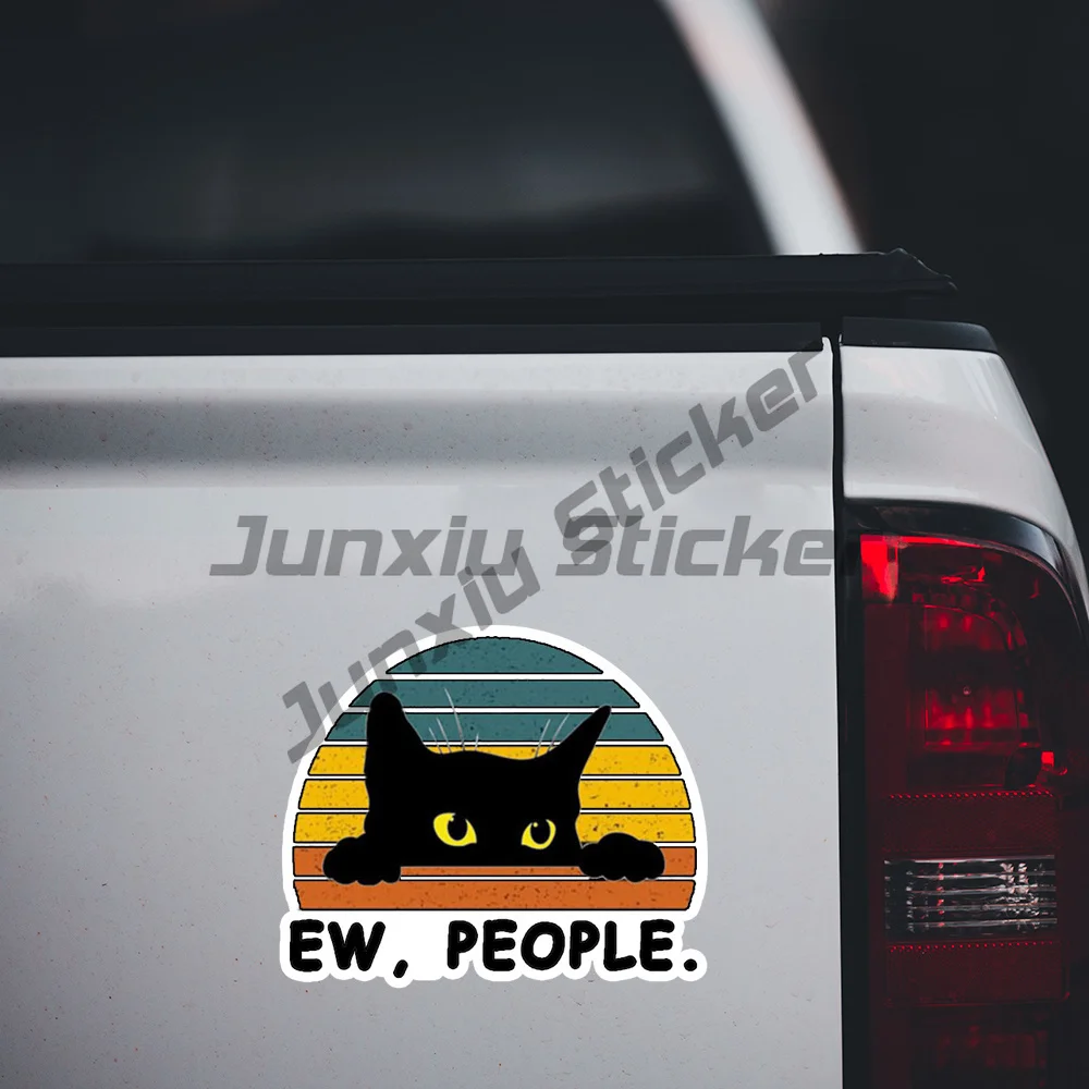 

Ew, People Funny Cat Decal Sticker, Bumper Laptop Vinyl Decals