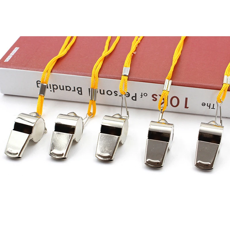 Paslanmaz çelik ıslık hakem spor Rugby Metal düdük halat parti eğitim futbol basketbol amigo aracı ile