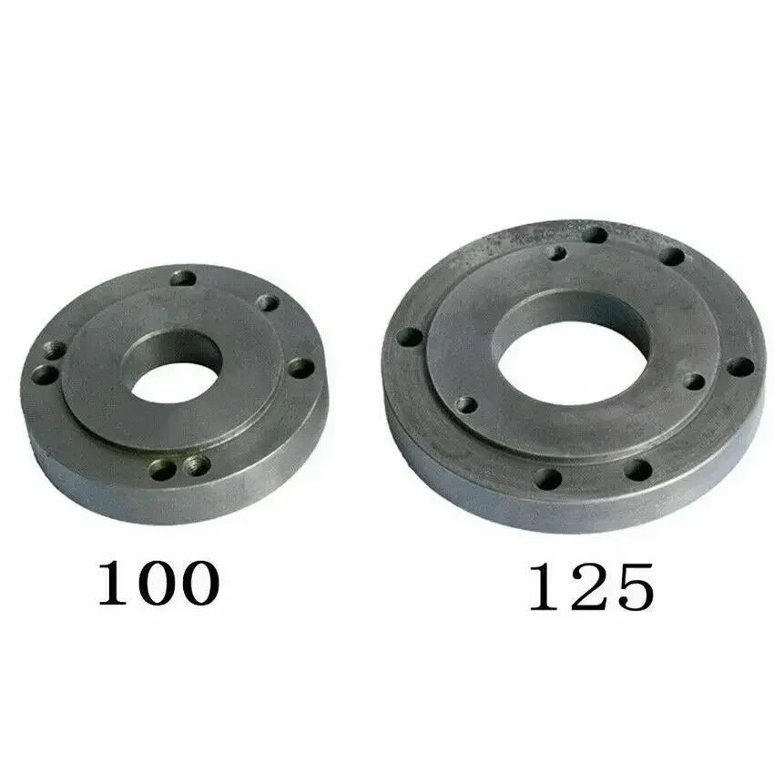 100mm Or 125mm Back Connection Plate CNC Lathe Machine Tool Chuck Cover, Connecting Plate Lathe Instrument Accessories