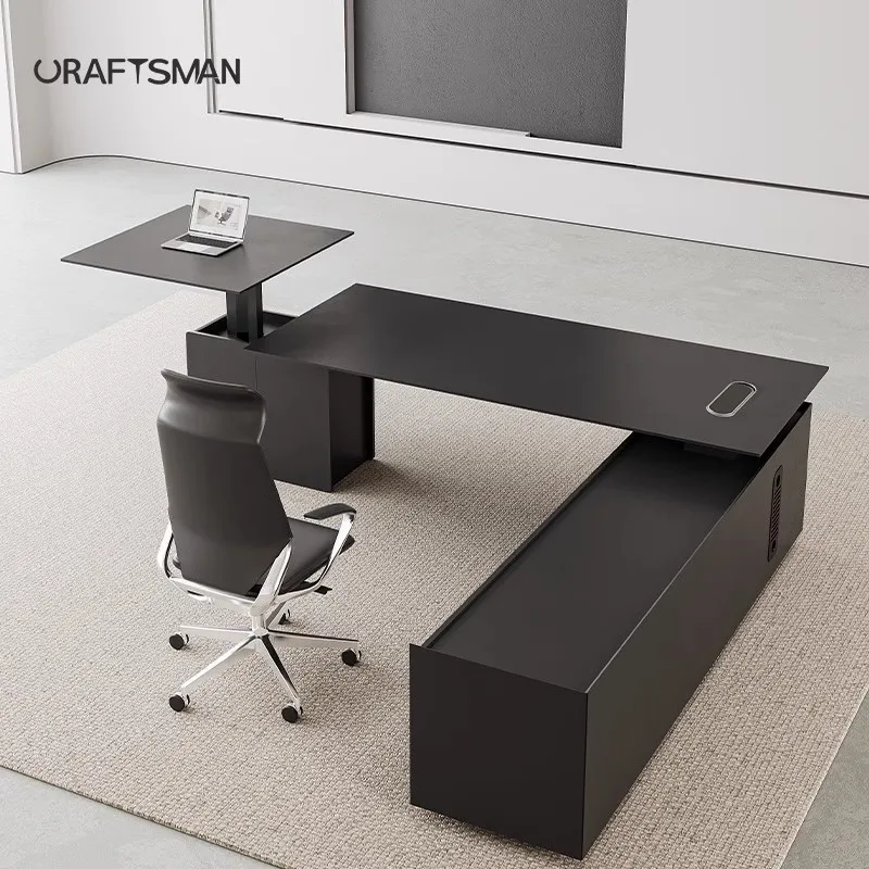 

Electric Lifting Table Boss Desk Office President Manager Desk Modern Simple Class Desk Single Supervisor Desk