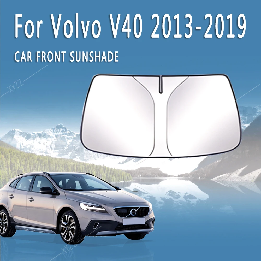 

Car Front Windshield Sunshade Heat Insulation Sun Visor Summer Colling Auto Accessories For Volvo V40 2013~2019 2014 Foldable