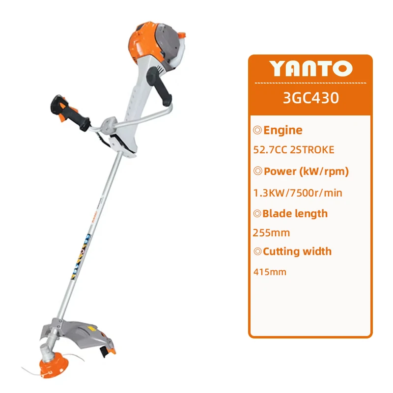 3GC430 52.7cc 2 Stroke 1.3KW Air Cooled Engine  Grass Brush Cutter Garden Trimming  Tool for Garden