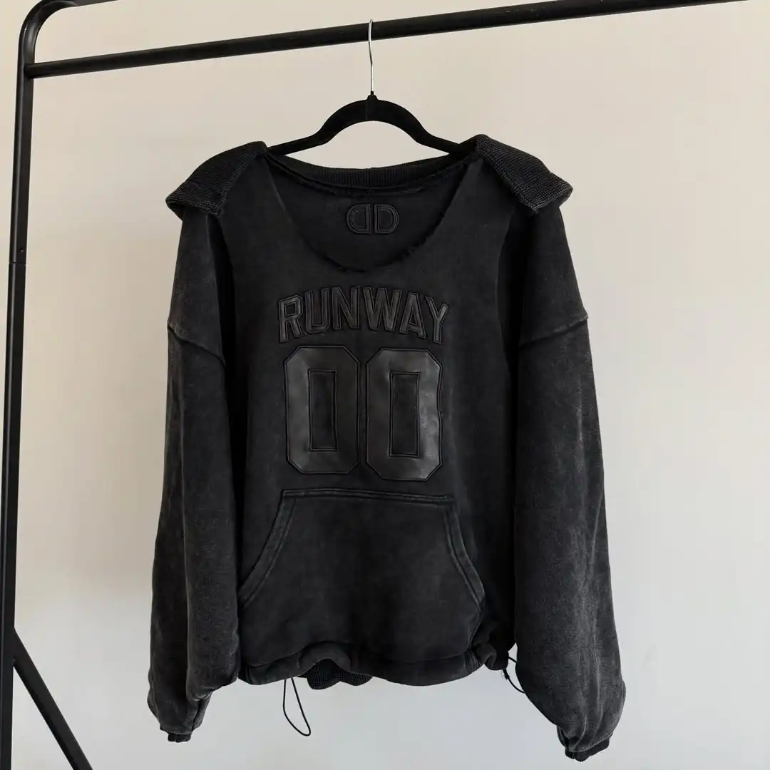 

Потертые и потертые негабаритные куртки с v-образным вырезом в готическом стиле с надписью в стиле ретро для осенне-зимней индивидуальной одежды в стиле хип-хоп