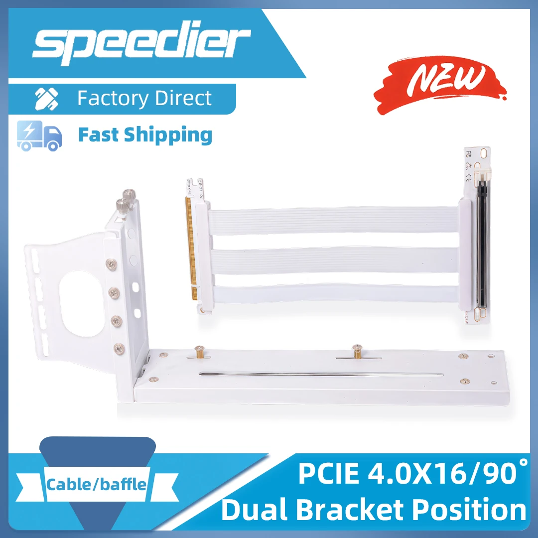 

2 Slots PCIe 5.0 Graphics Card Vertical Mounting Bracket 200mm PCI-E 4.0 X16 Extension Cable Holder GPU Mounting Bracket Kit