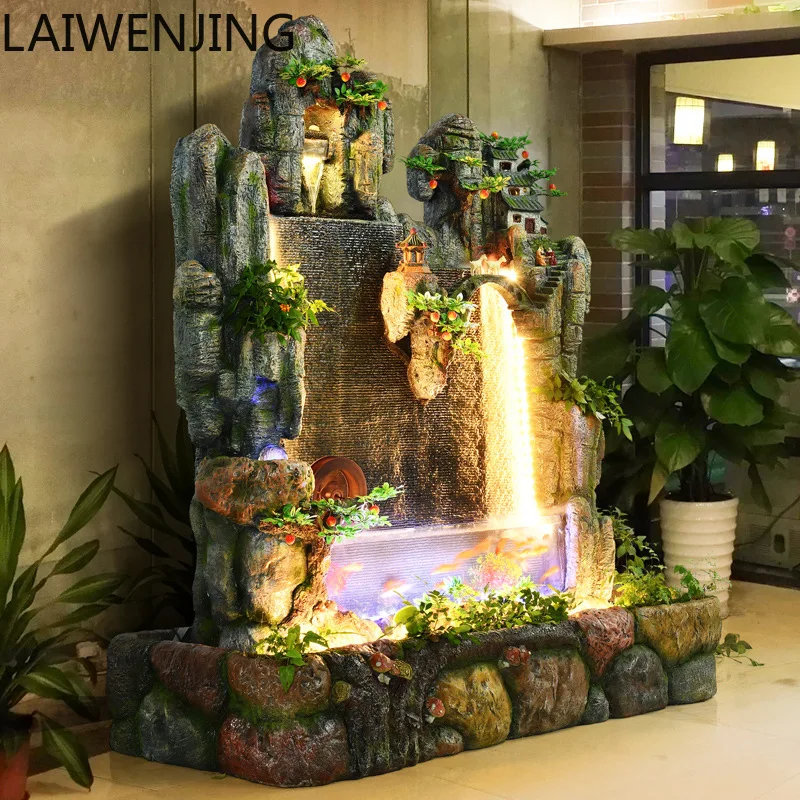 

MJY Rockery Water Fountain Landscape Ornament Fish Pond Tank Garden Humidifier