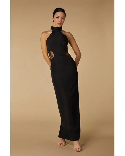 Personalizado de alta qualidade na altura do tornozelo halter preto apliques sem mangas a linha robe de soirée bleu vestidos de pies 이브...........