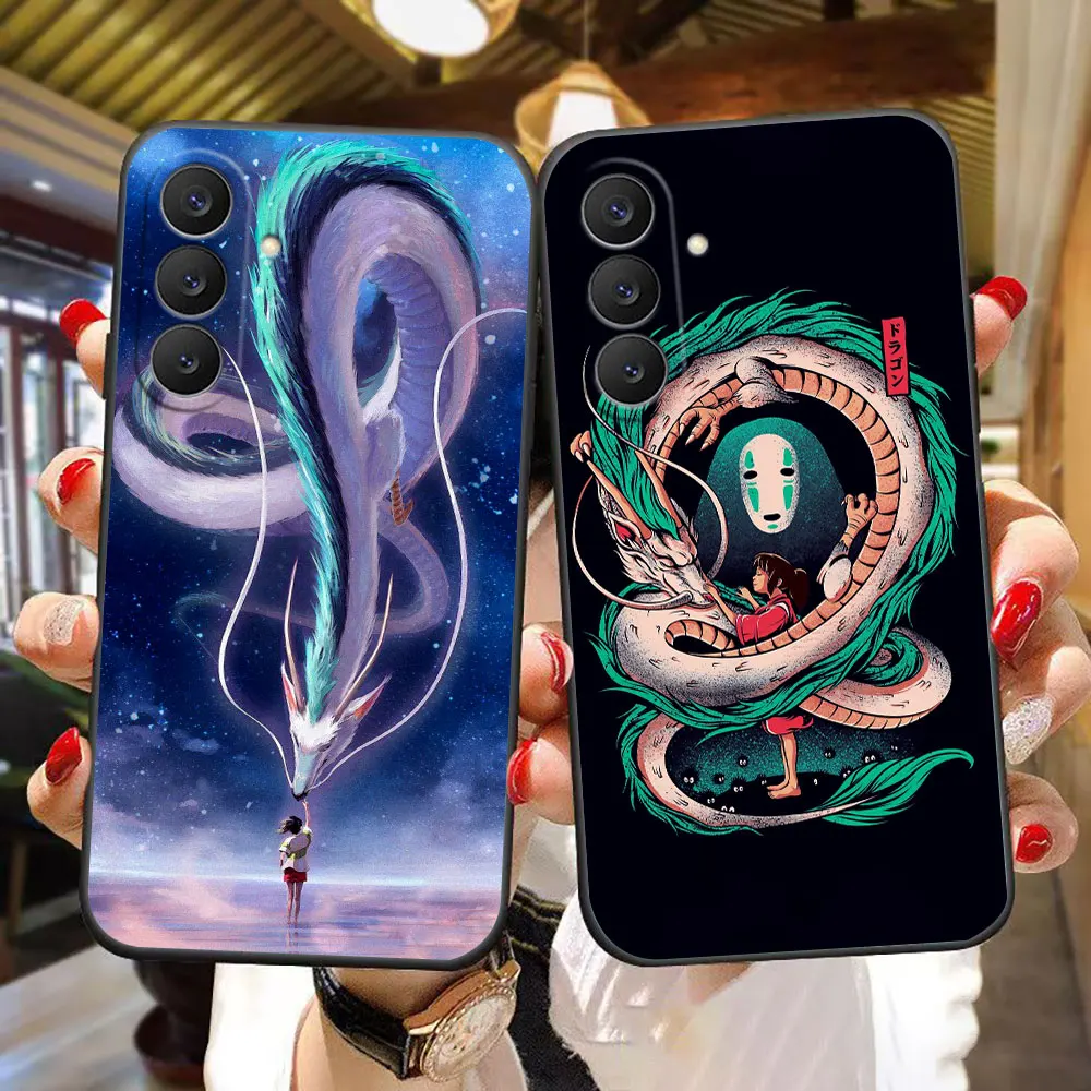 Phone Case For Samsung Galaxy S26 S25 S24 S23 S22 S21 S20 FE S10 Ultra Plus Silicone Funda Cover Anime No Face Spiriteds Aways