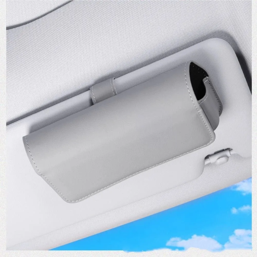 Durable Material Car Sun Visor Organizer Easy Attachment Stable Storage Sun Visor Sunglasses Holder Secure Hold Compact Design