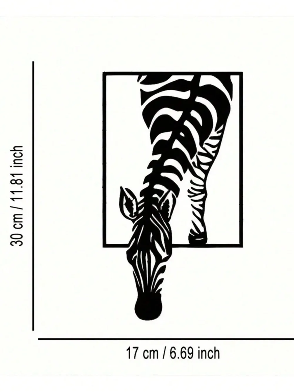 Wepok Metal Zebra Wall Art, Minimalist Iron Decor Sign for Home Office Living Room, Housewarming Gift