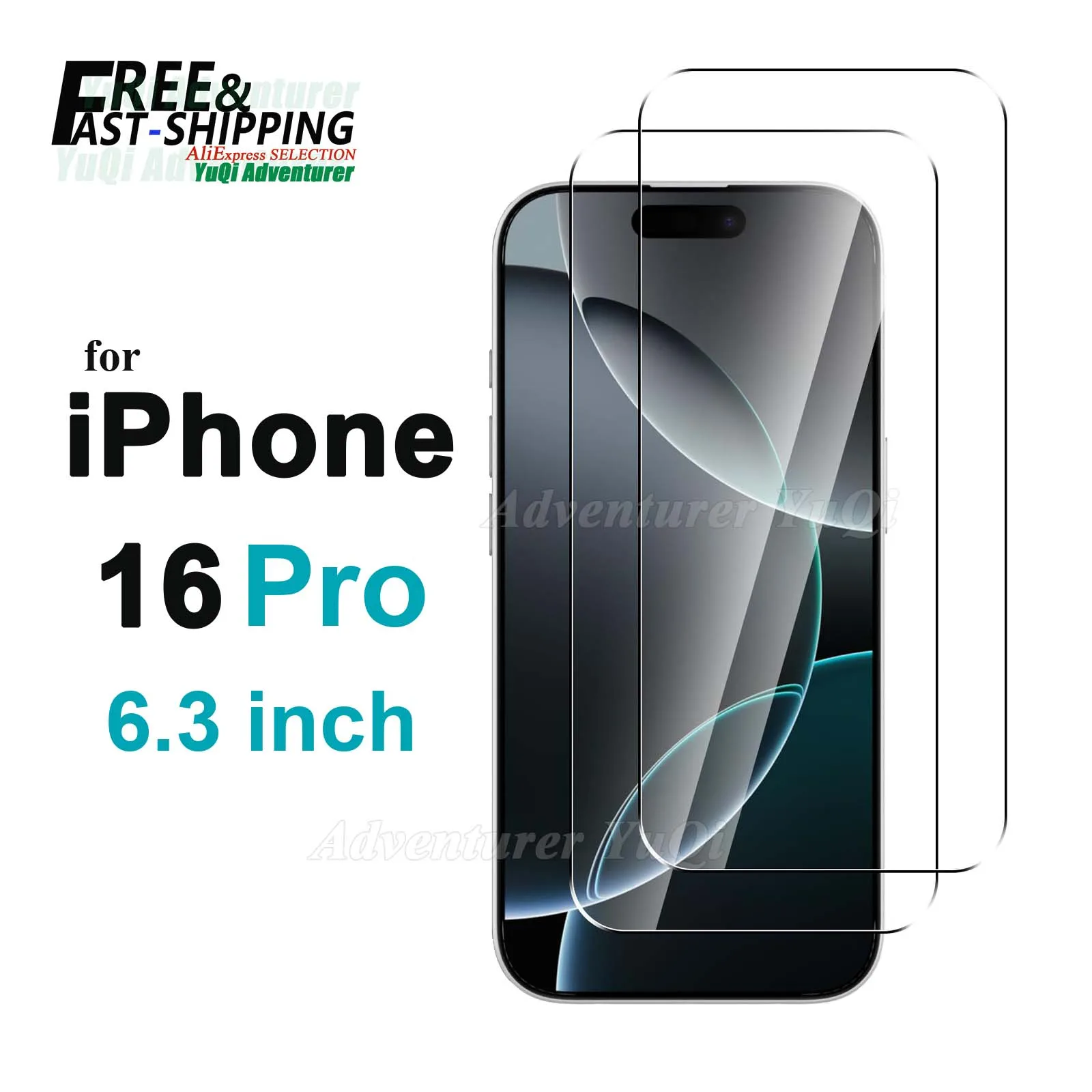 Screen Protector for iPhone 16 Pro Tempered Glass Crystal HD 9H Transparent Anti Scratch Case Friendly High Aluminum