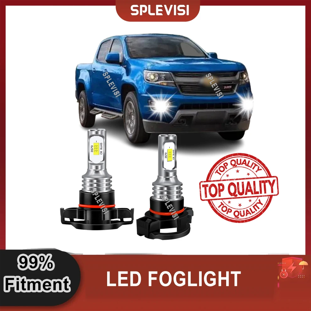 2x H16 5202  Car LED Fog Light Foglight Bulbs 6000K White Conversion Kit For Chevrolet Colorado  2015-2021 Avalanche 2007-2013