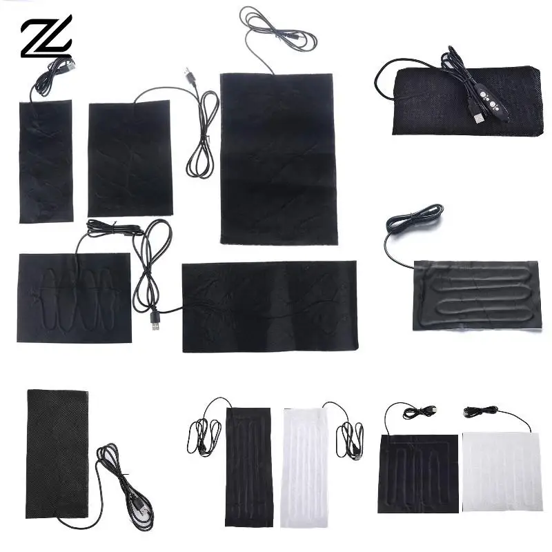 1/2pcs Carbon Fiber Heating Pad Hand Warmer USB Heating Film Electric Winter Infrared Fever Heat Mat