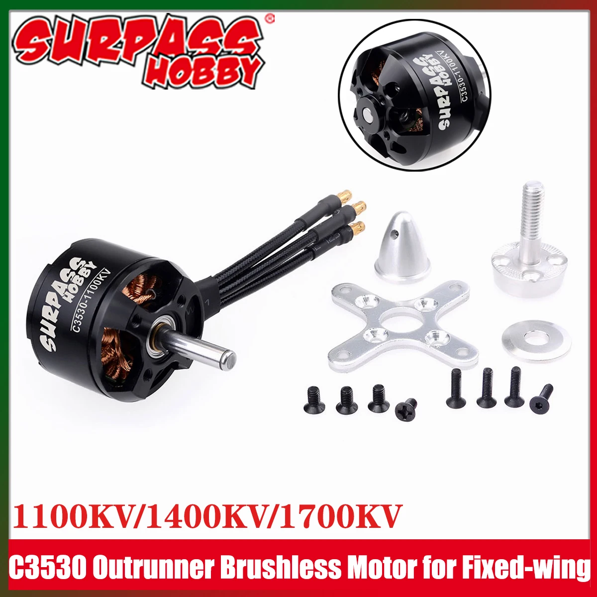 ÜBERTREFFEN HOBBY C3530 1100KV 1400KV 1700KV Outrunner Bürstenlosen Motor für RC Fixed Wing FPV Drone Flugzeug Quadcopter Segelflugzeug Modell