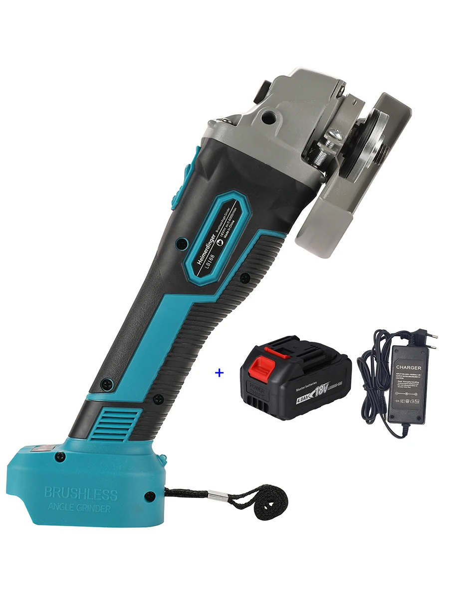 Heimerdinger Cordless Angle Grinder Compatible With Makita Battery, 4-1/2-Inch High-Power Angle Grinderfor Metal,Tile Cutting