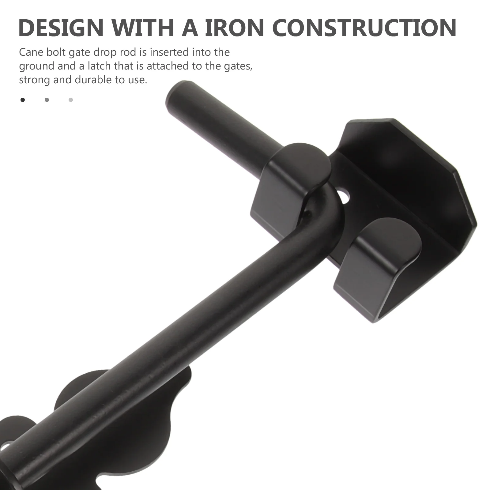 

Gate Latch Solid Thickened Iron Floor Latch Heavy Duty Cane Bolt for Wood Fences Durable Weather Resistant Gate Hardware