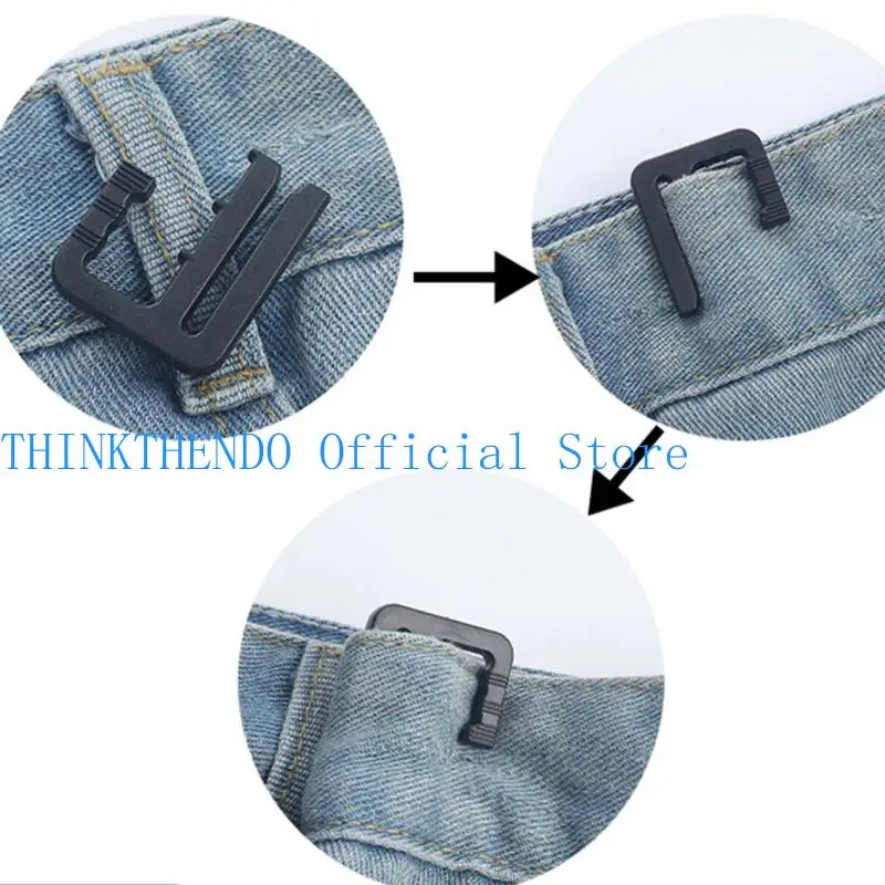 39BB 3PCs thắt lưng thắt lưng clip Bộ điều chỉnh vòng eo cho quần lỏng