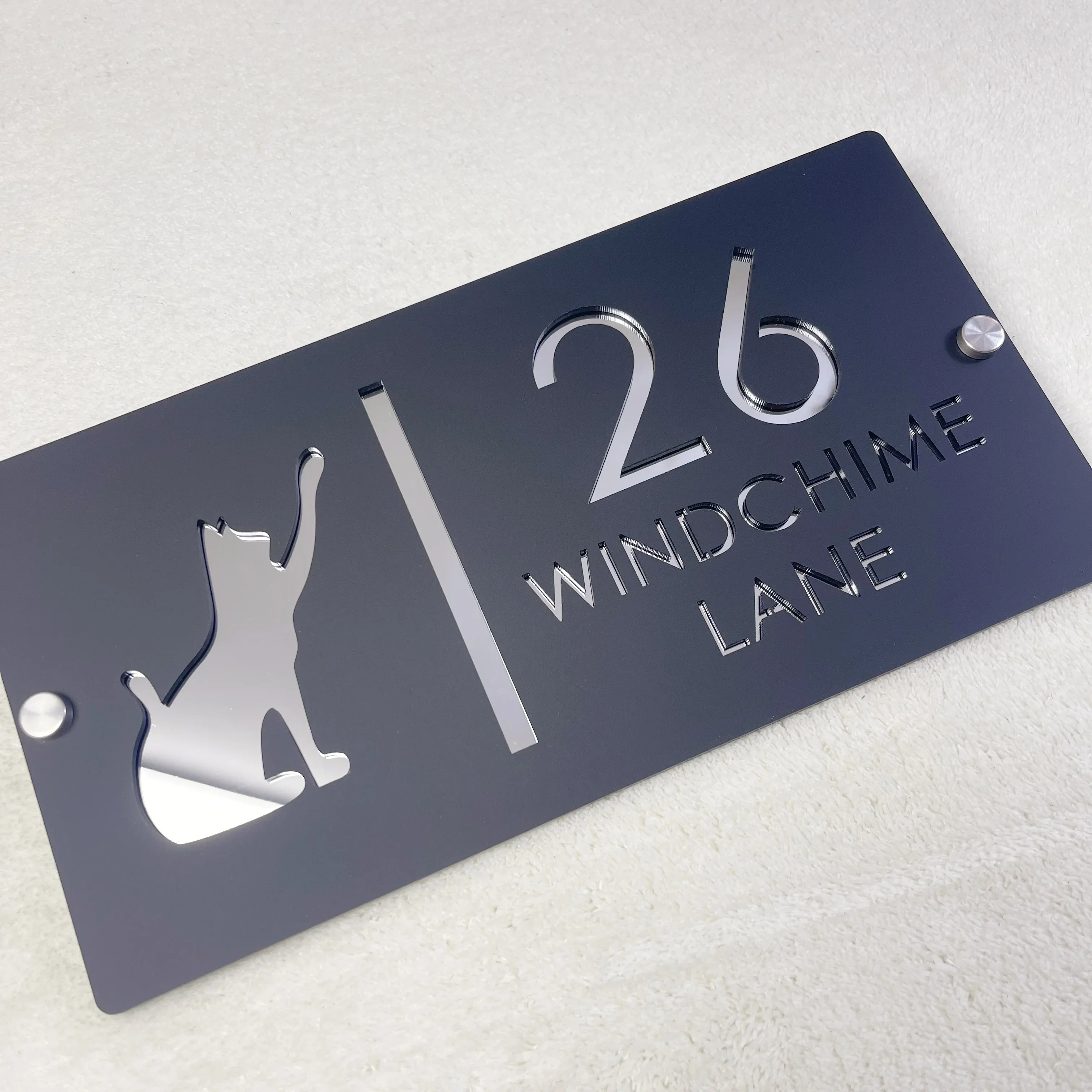 Custom Outdoor House Number Sign Modern Acrylic Door Plate Personalized Laser Cut 3D Address Plaque Waterproof Home Decor Marker