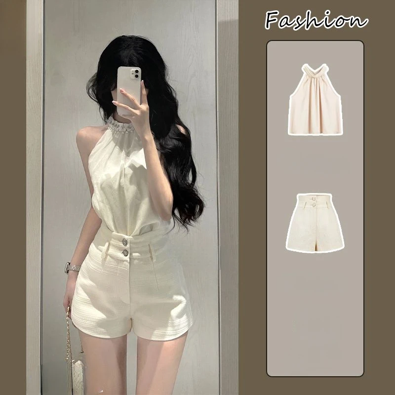 2024 Casual Y2k Crop Tops + Mini Skirts Korean Fashion 2 Piece Sets Sexy Fashion Pant Suits Chic Outwear Even Party Clothing