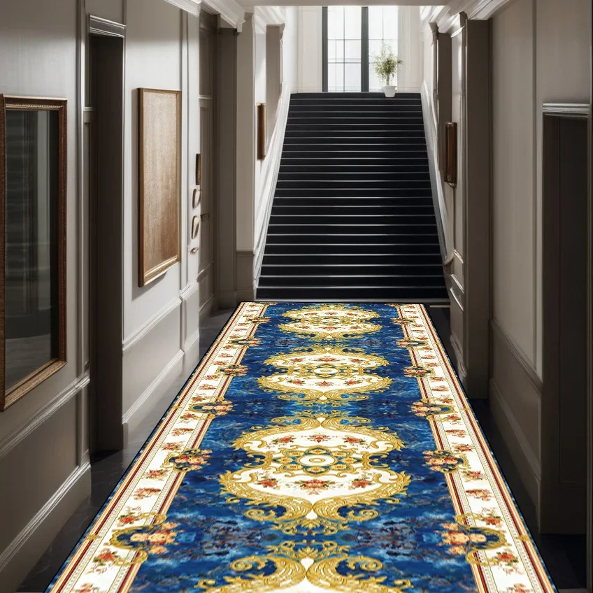 Classical Luxury Runner Carpet Hallway Decoration Home Carpets for Living Room Large  Passageway Floor Mats Long Corridor Rug