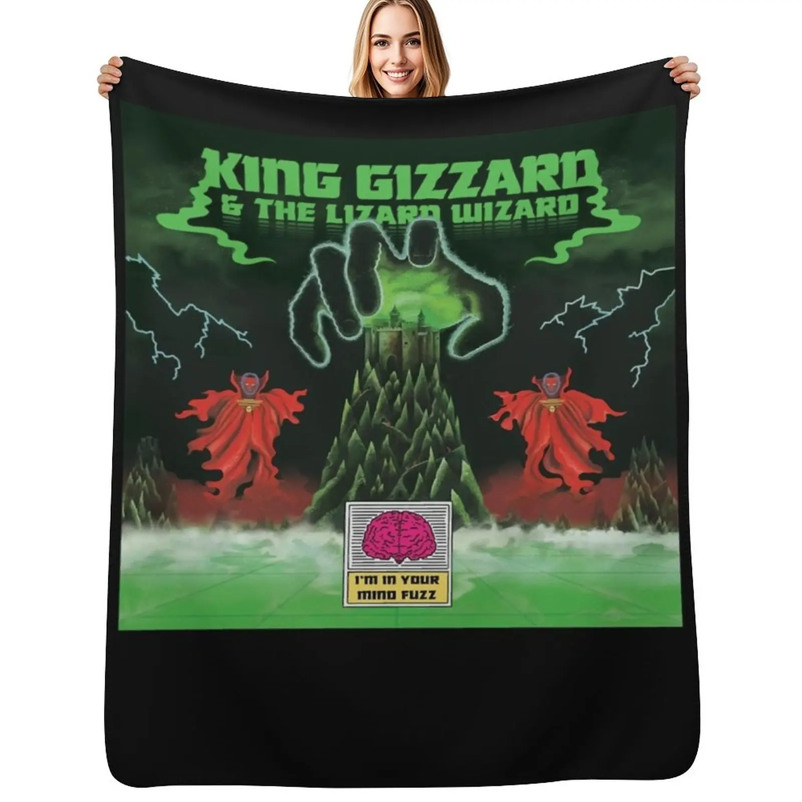 

King Gizzard & the Lizard Wizard - I&x27;m in Your Mind Fuzz Classic T-Shirt Throw Blanket Toddler blanket girls