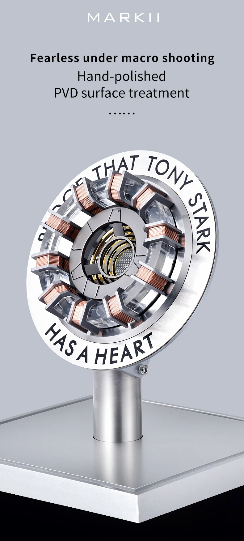 Cosplay Arc Reactor Herzförmige LED-Licht-Brustlampe MK1, MK2 als Geschenk für die Dekoration des Spielzimmers oder des Schreibtisches – Detail 5