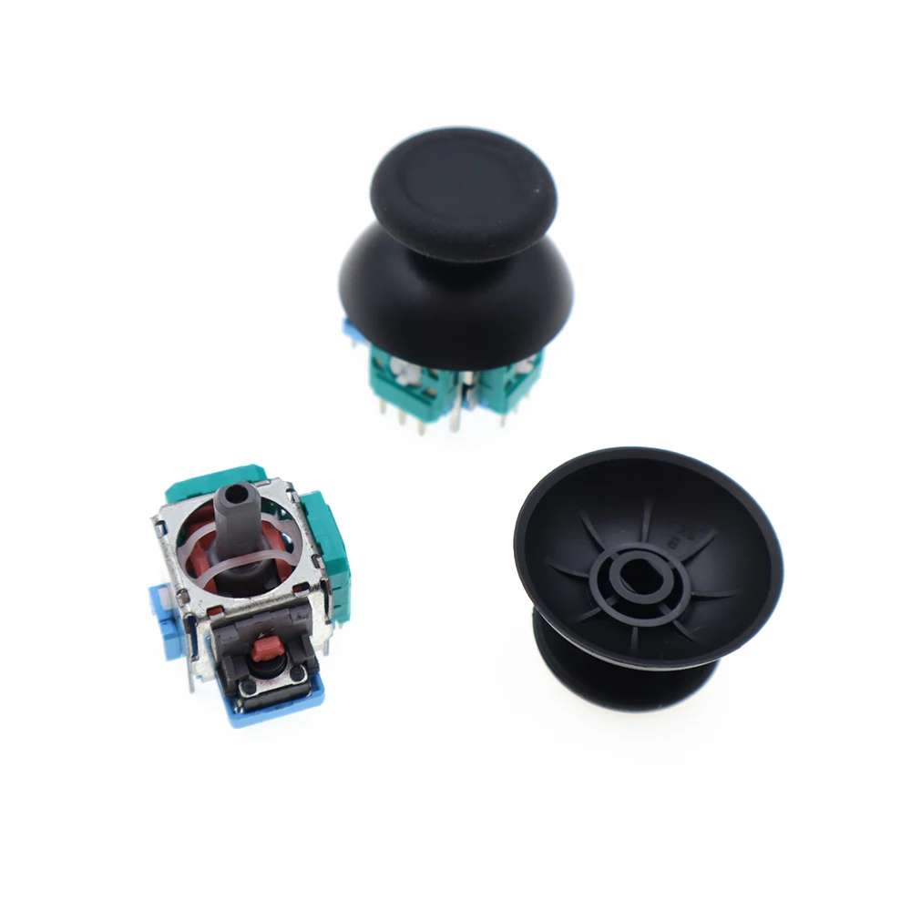 مقياس الجهد التناظري ثلاثي الأبعاد لوحدة تحكم ألعاب بلاي ستيشن 4 PS4 مع أغطية عصا التحكم ومجموعة مفك البراغي #5