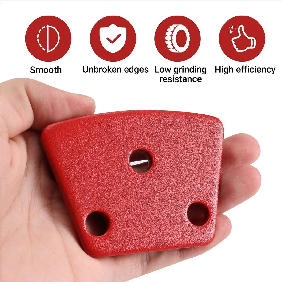 KSOL 30 Grit Metal Bond Scraper Trapezoid Floor Grinding Pad Disc for Removing Adhesives Spots Joints