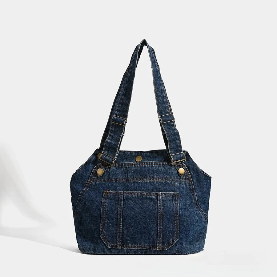 

Модные потертые джинсовые женские сумки, сумки на плечо для женщин, простые студенческие женские сумки большой вместимости, синяя сумка для покупок