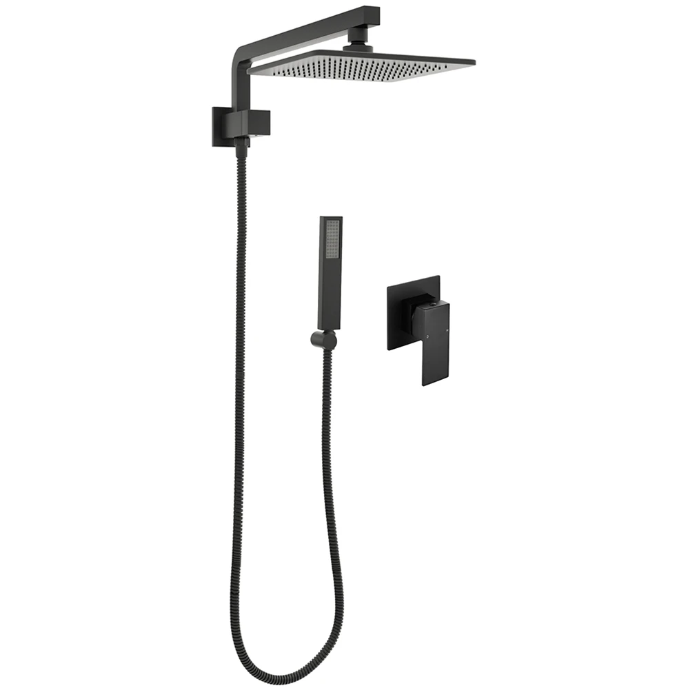 ก๊อกผสมน้ำอาบน้ำแบบคลาสสิก สีดำ สำหรับฝักบัวแบบเทอร์โมสแตติก