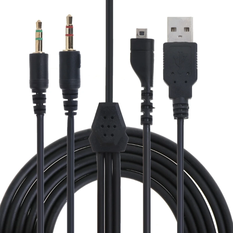 USB 3.5 مللي متر هيئة التصنيع العسكري كابل ، 2 متر USB سماعات كابل سلك إصلاح أجزاء ل SteelSeries Arctis 3 5 7 برو سماعات الرأس