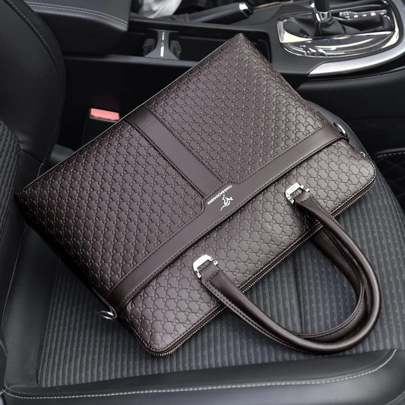 High Quality Business Men's Briefcase Fashion Leather Handbag Large Capacity Shoulder Messenger Bag Office Man Laptop Bag