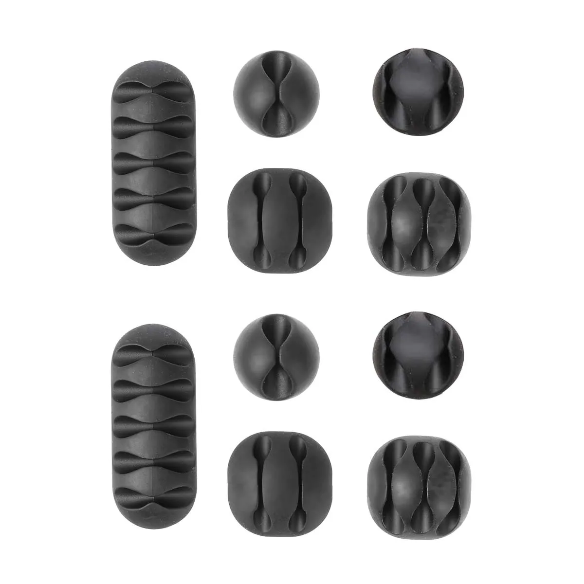 

20Pcs Cable Cord Organizers Self Adhesive Clips for Desk Office Wire Management Flexible Black Cord Holder Cable Management
