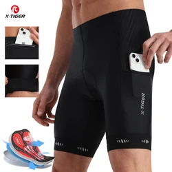 X-TIGER Cycling Shorts Summer Breathable Tights 5D GEL Padded Shockproof Bike Shorts with Pockets MTB Bicycle Reflective Shorts
