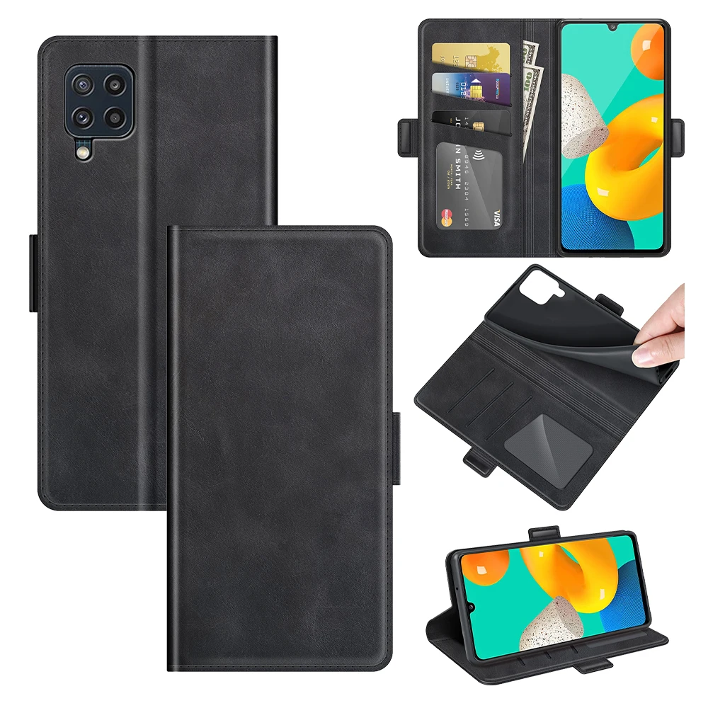 

Samsung Leather Wallet Flip Cover Vintage Magnet Phone Case For Galaxy M32 Coque